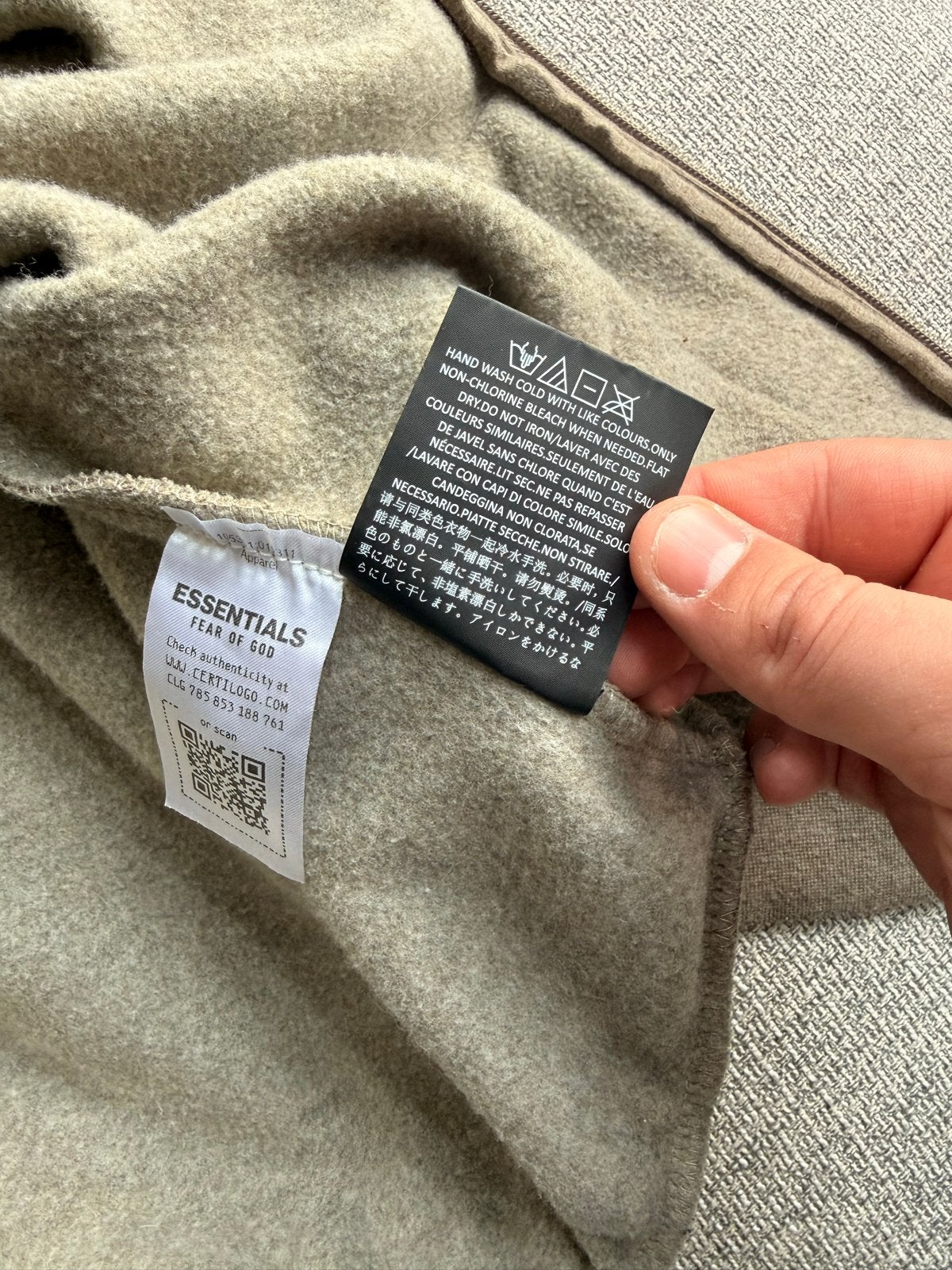 Fear of God Essentials Hoodie Zip Up Bruin Maat M Nieuw, Ophalen of Verzenden, Nieuw