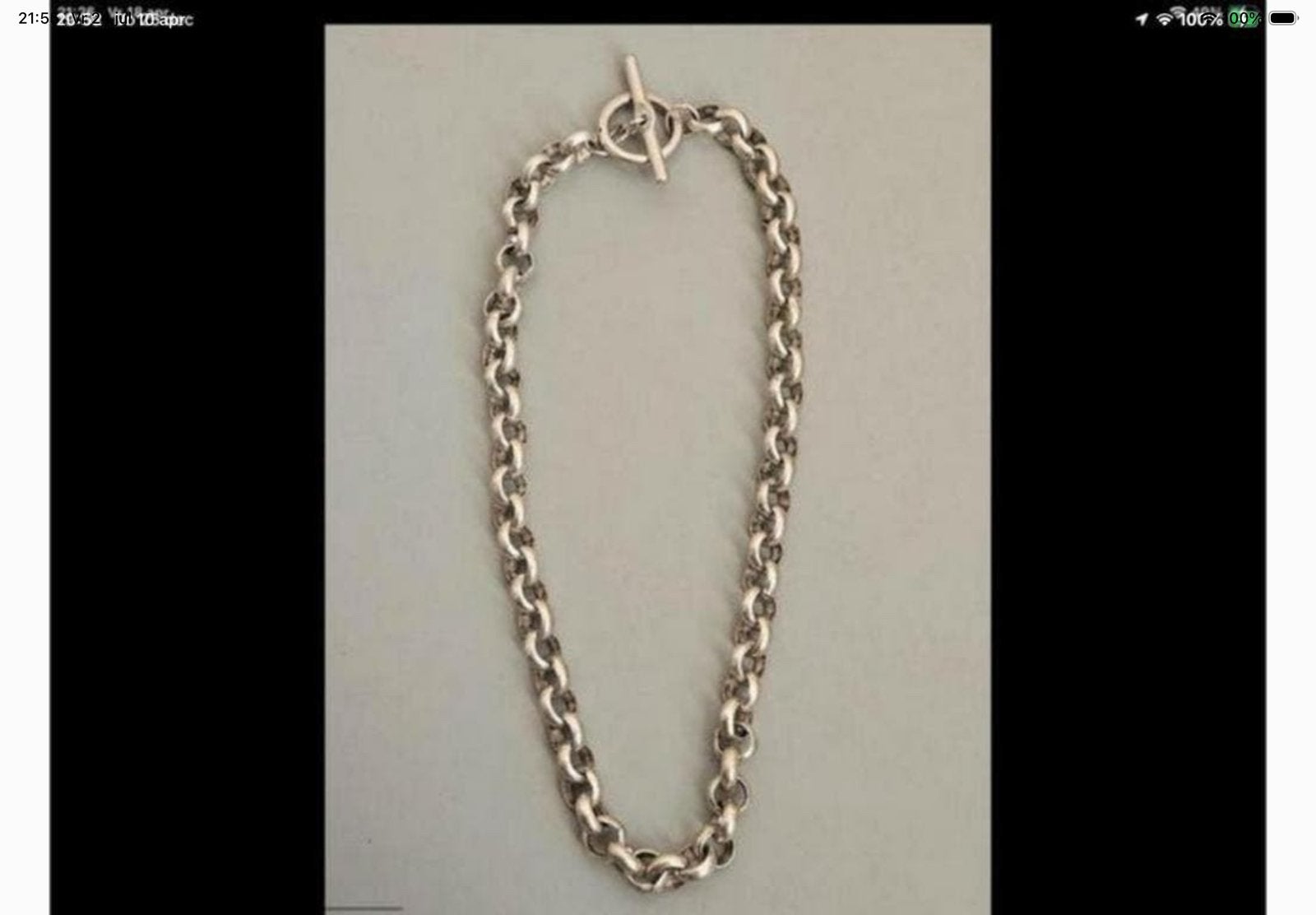 Mooi verzilverde ketting Jasseron, Verzenden, Zo goed als nieuw, Zilver, Overige materialen
