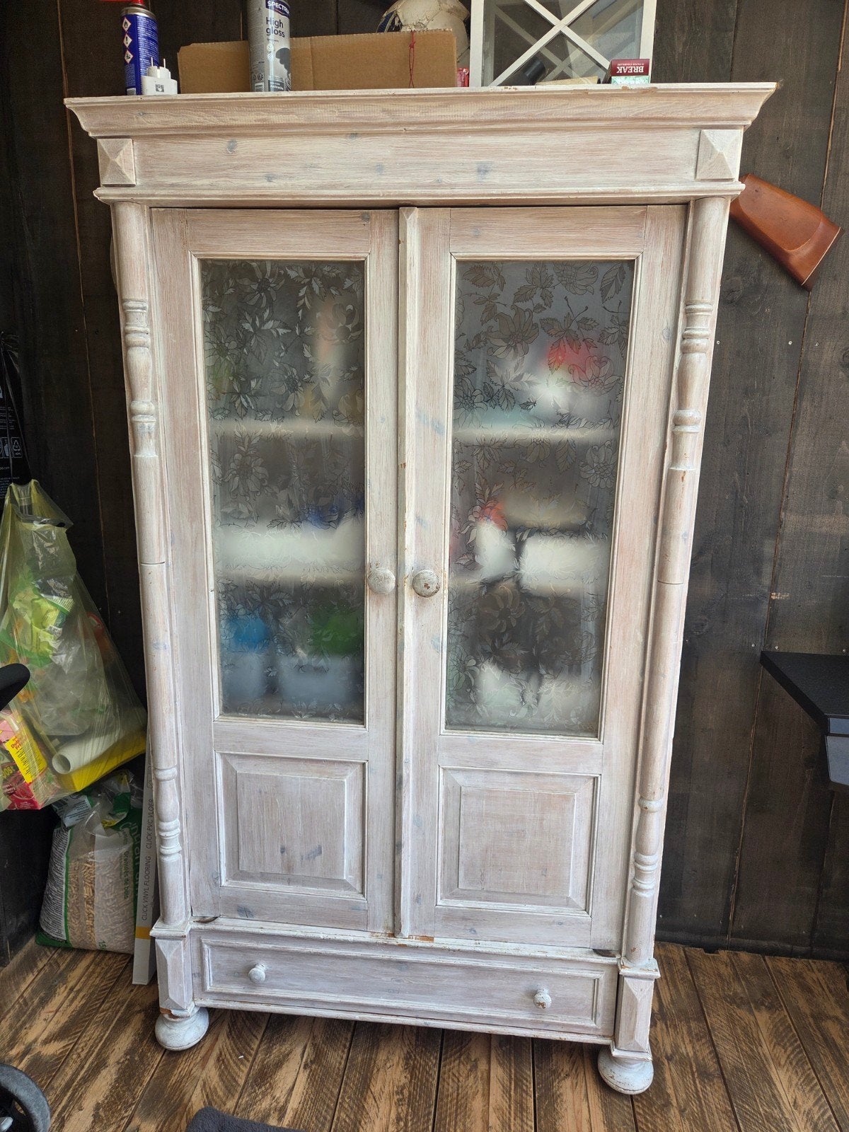 mooie brocante kast, Ophalen, Gebruikt, 25 tot 50 cm, 150 tot 200 cm