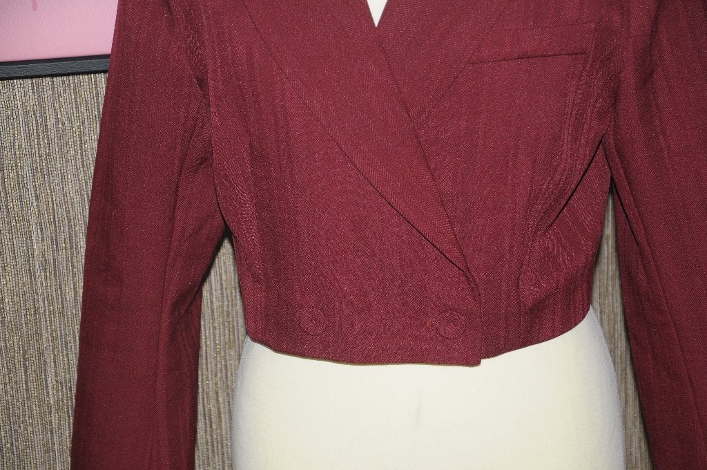 NIEUW!! Korte bordeauxrode blazer van Lulumary, maat L!, Kleding | Dames, Nieuw, Ophalen of Verzenden, Jasje, Rood