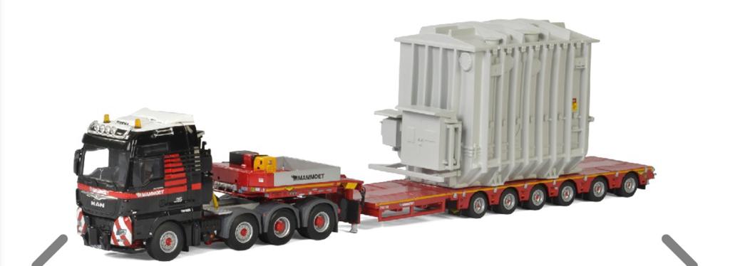 WSI Models Mammoet MAN TGX XXL + Low Loader 6 Axle + Trafo, Ophalen of Verzenden, Zo goed als nieuw