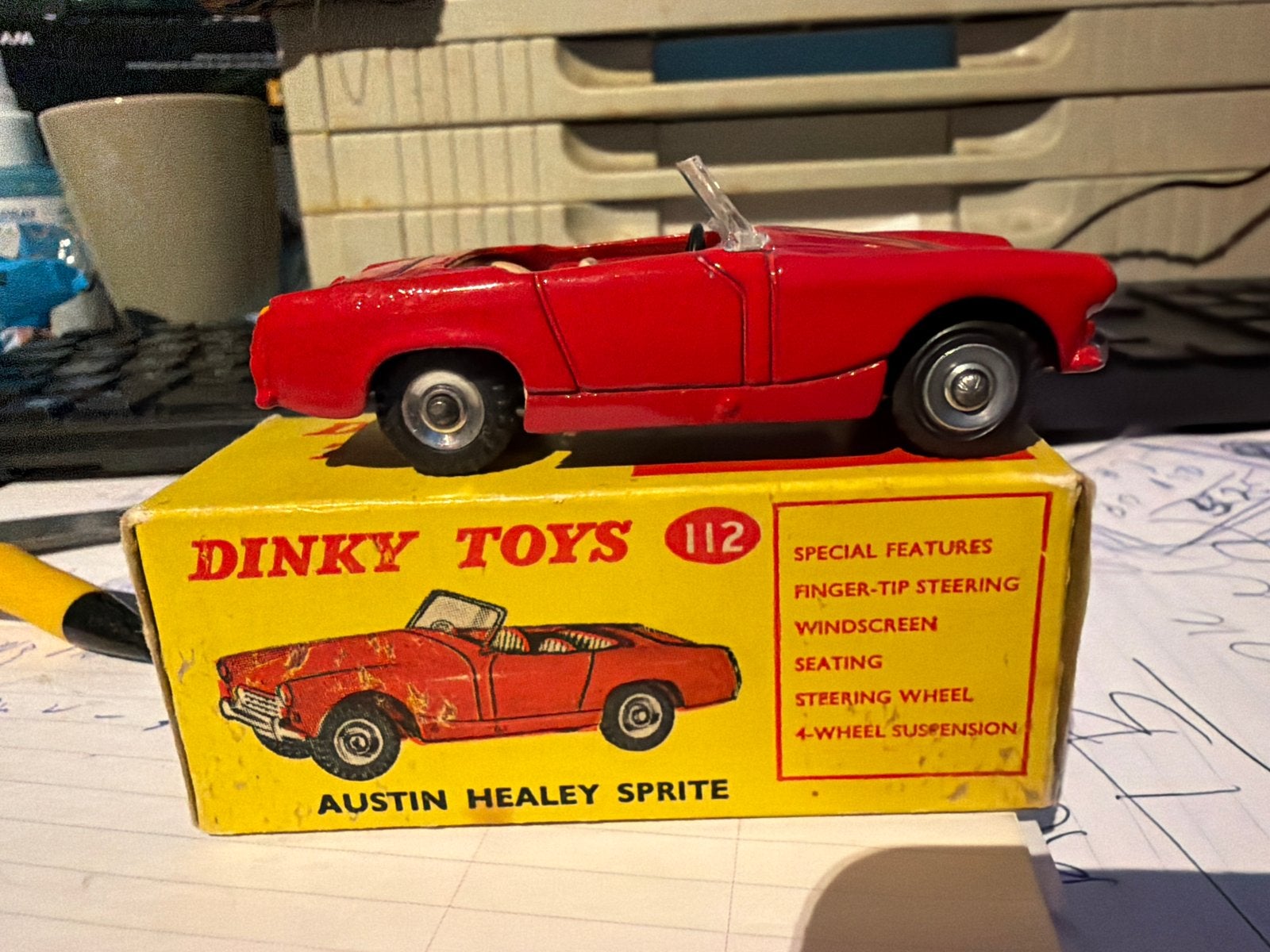Dinky Toys Austin Healey Sprite - Nieuw in doos - Zeldzaam!, Xq, Auto, Nieuw, Dinky Toys
