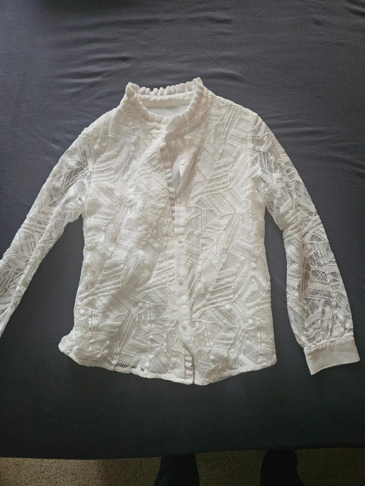 Chloé witte kanten blouse maat 10, Ophalen of Verzenden, Zo goed als nieuw, Chloe, Meisje