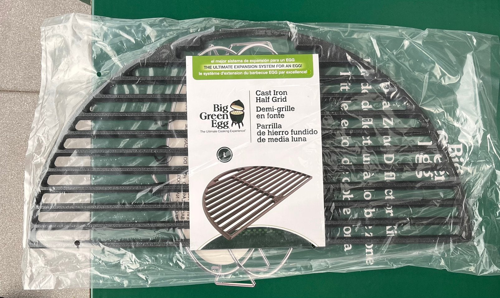 Big green egg Cast iron half grid (L), Tuin en Terras, Ophalen, Nieuw