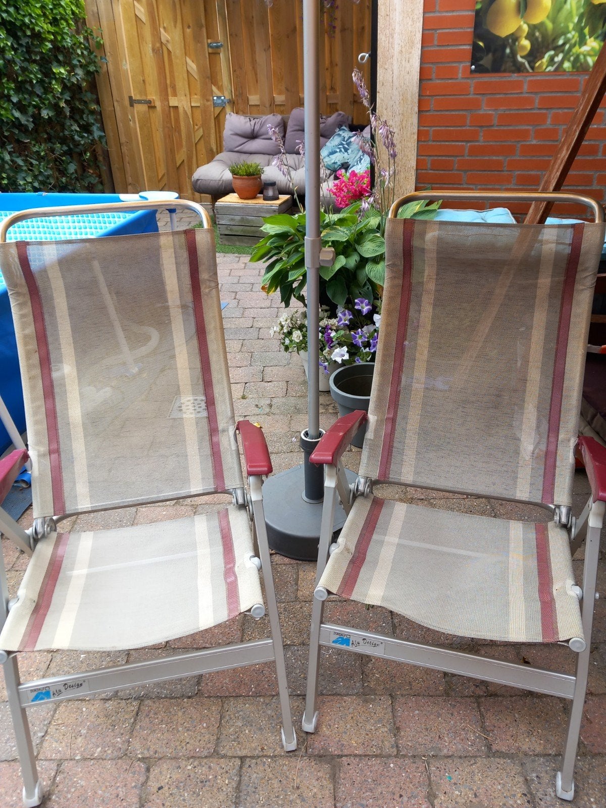 ducdalf tuin/strand/camping stoelen, Ophalen, Gebruikt, Aluminium
