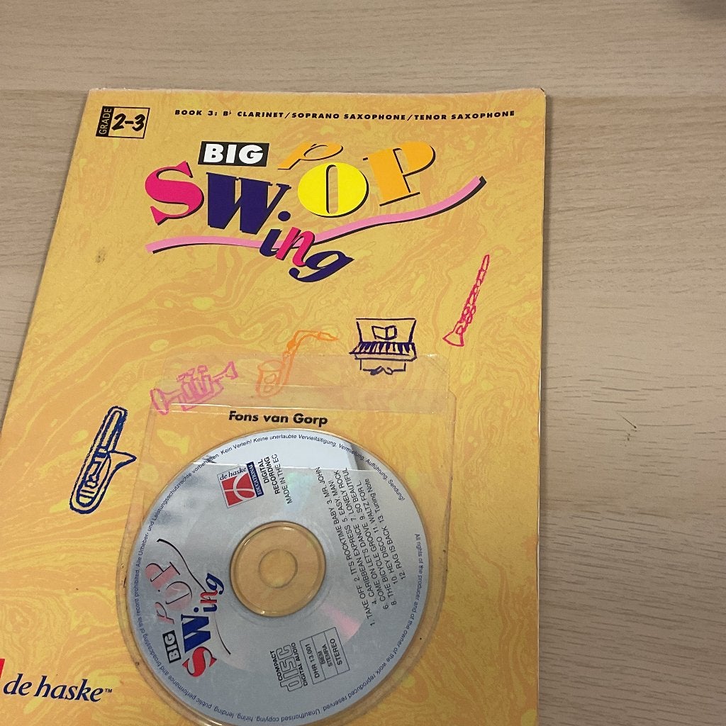 Muziekboek big pop swing boek 3, Muziek en Instrumenten, Ophalen, Les of Cursus, Zo goed als nieuw, Jazz