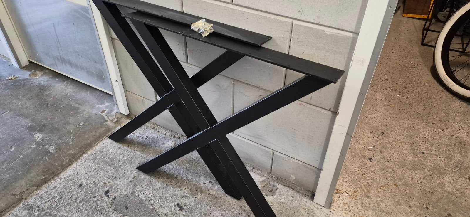 Stalen tafelpoten - X-vorm – set van 2, Ophalen, Tafelpoot, 50 tot 100 cm, 50 tot 100 cm
