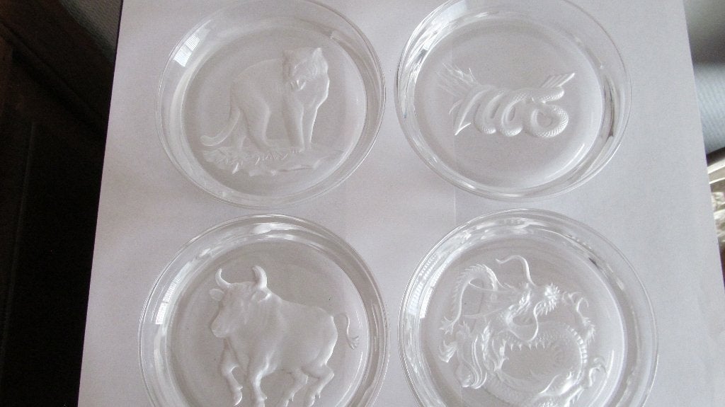 Vintage kristallen onderzetter Hoya Cristal Corporation, Antiek en Kunst, Ophalen