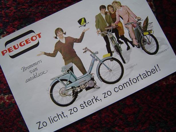 Peugeot C CB CT SR RT bromfiets verkoop folder, Fietsen en Brommers, Ophalen of Verzenden, Gebruikt