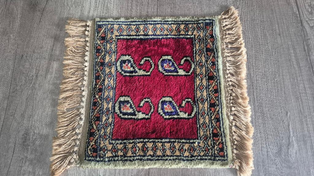 Handgeknoopt Perzische tafelkleedje  (8), Ophalen of Verzenden, Zo goed als nieuw, Rechthoek, Binnen