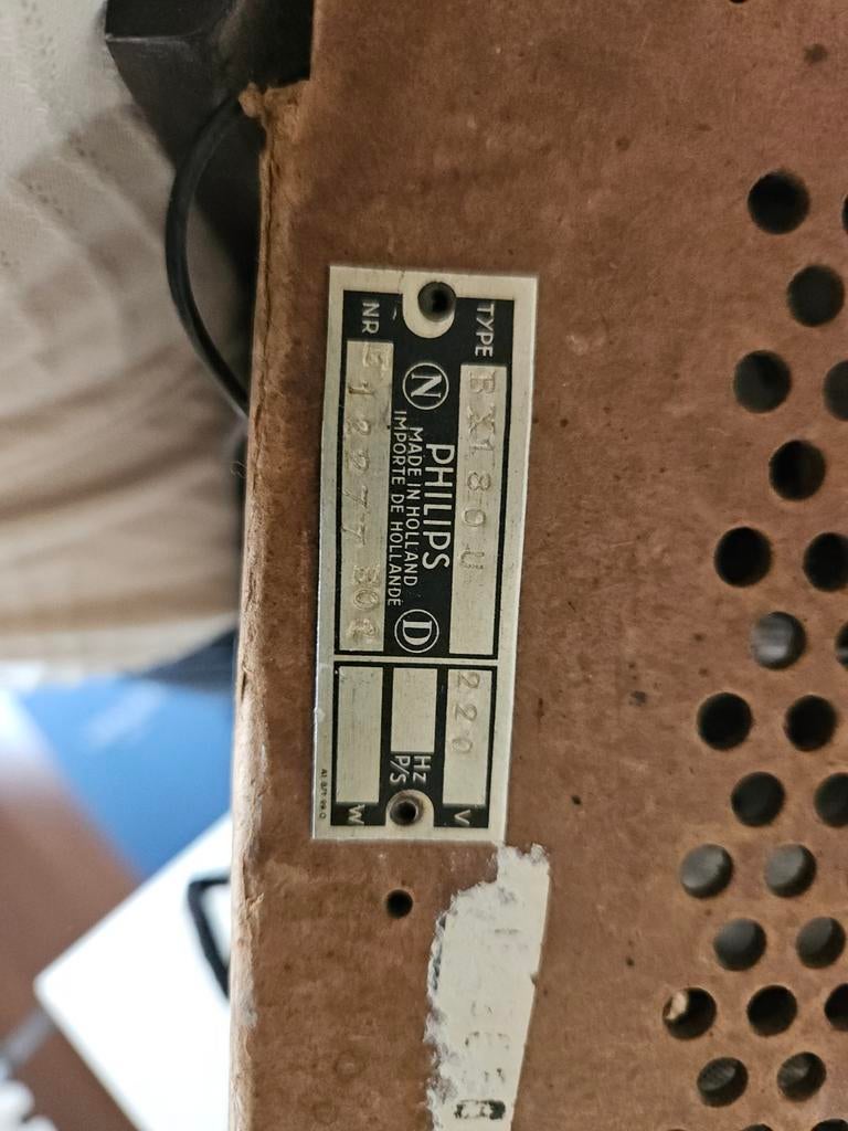Vintage Philips BX180N Radio - Jaren '50 Buizenradio, Ophalen of Verzenden, Gebruikt, Radio