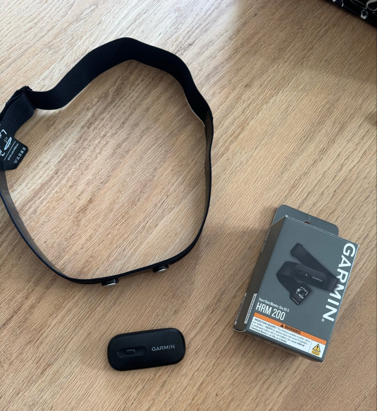 Garmin HRM-200 Hartslagmeter met borstband (M-XL), Sport en Fitness, Ophalen of Verzenden, Zo goed als nieuw, Garmin, Met borstriem