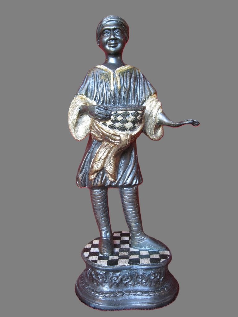 Prachtige brons servant black à moor., Ophalen, Brons