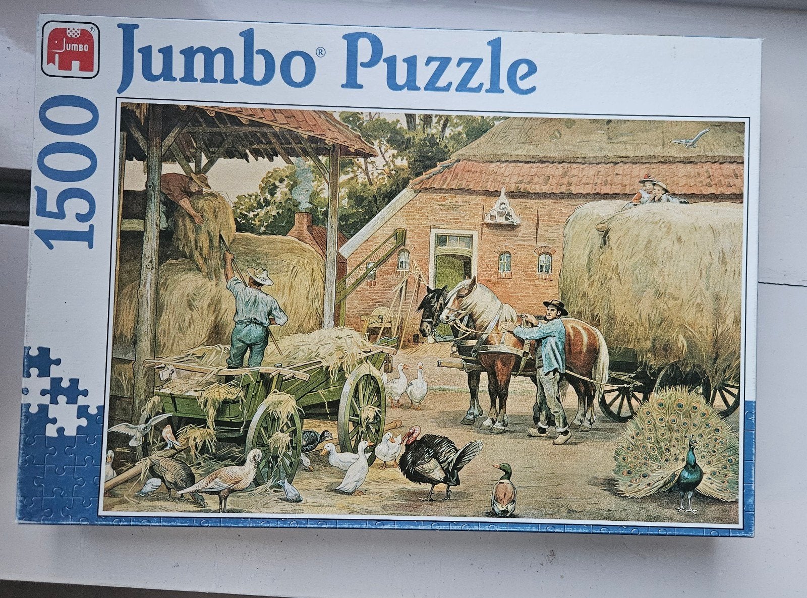 Jumbo Legpuzzel 1500 stukjes - Boerderijtafereel, Hobby en Vrije tijd, Ophalen, 500 t/m 1500 stukjes, Gebruikt, Legpuzzel