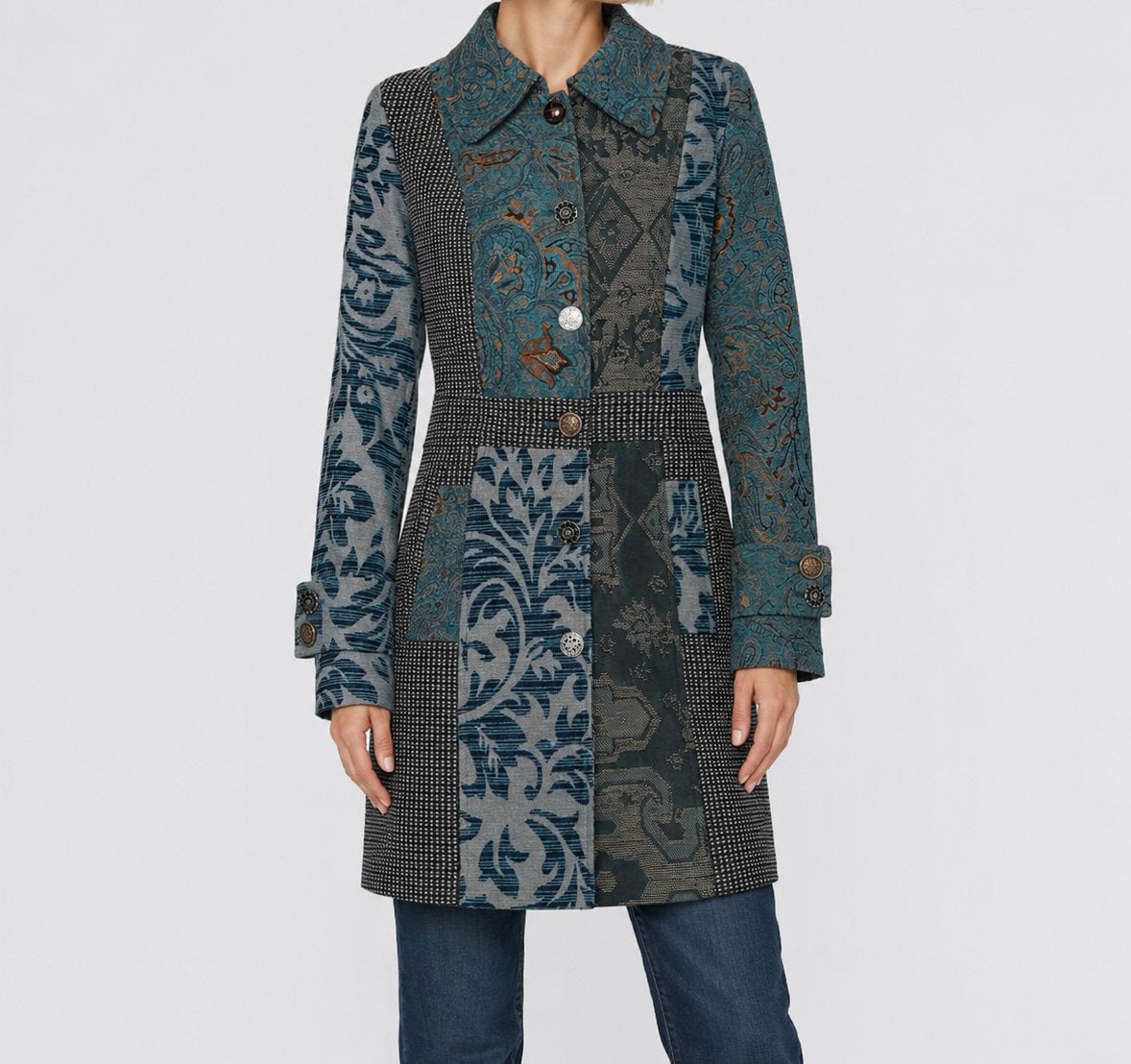 ZGAN Rainbow blauw jacquard-design maat 34 / XS, Ophalen of Verzenden, Zo goed als nieuw, Maat 34 (XS) of kleiner, Blauw