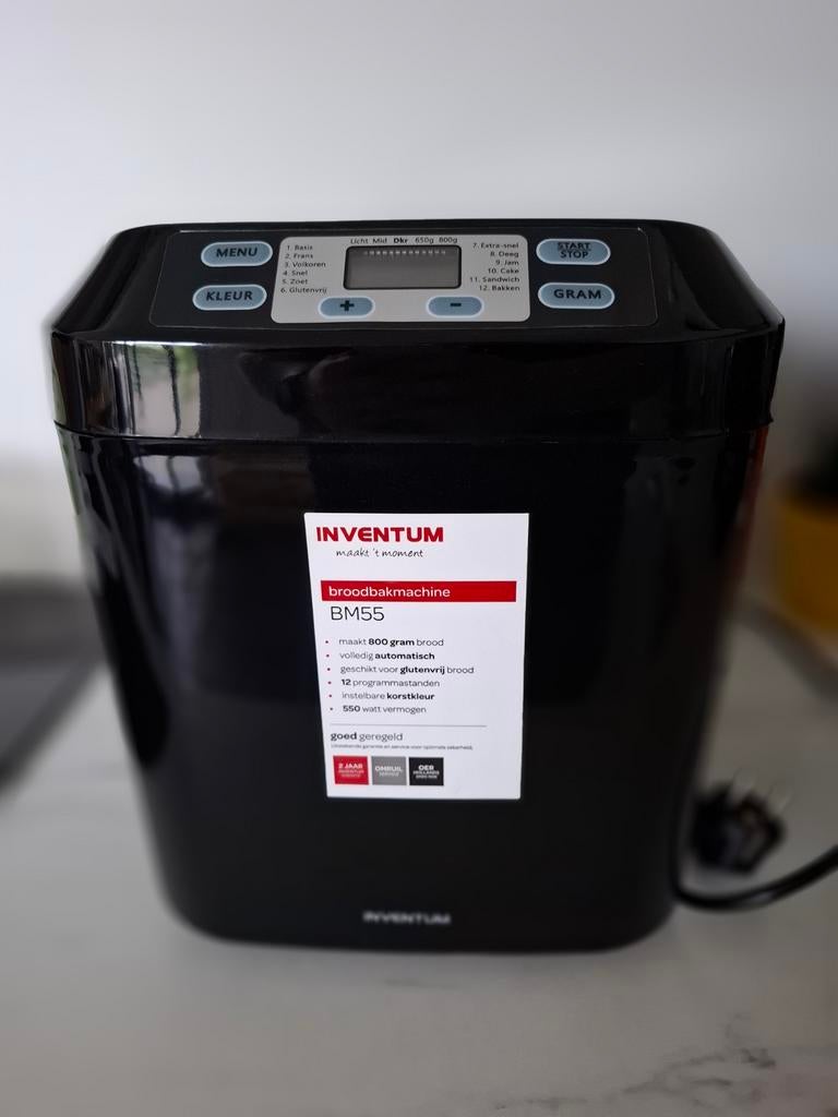 Inventum Broodbakmachine BM55 - Zo goed als nieuw, Witgoed en Apparatuur, Broodbakmachines, Meer dan 10 programma's, Zo goed als nieuw
