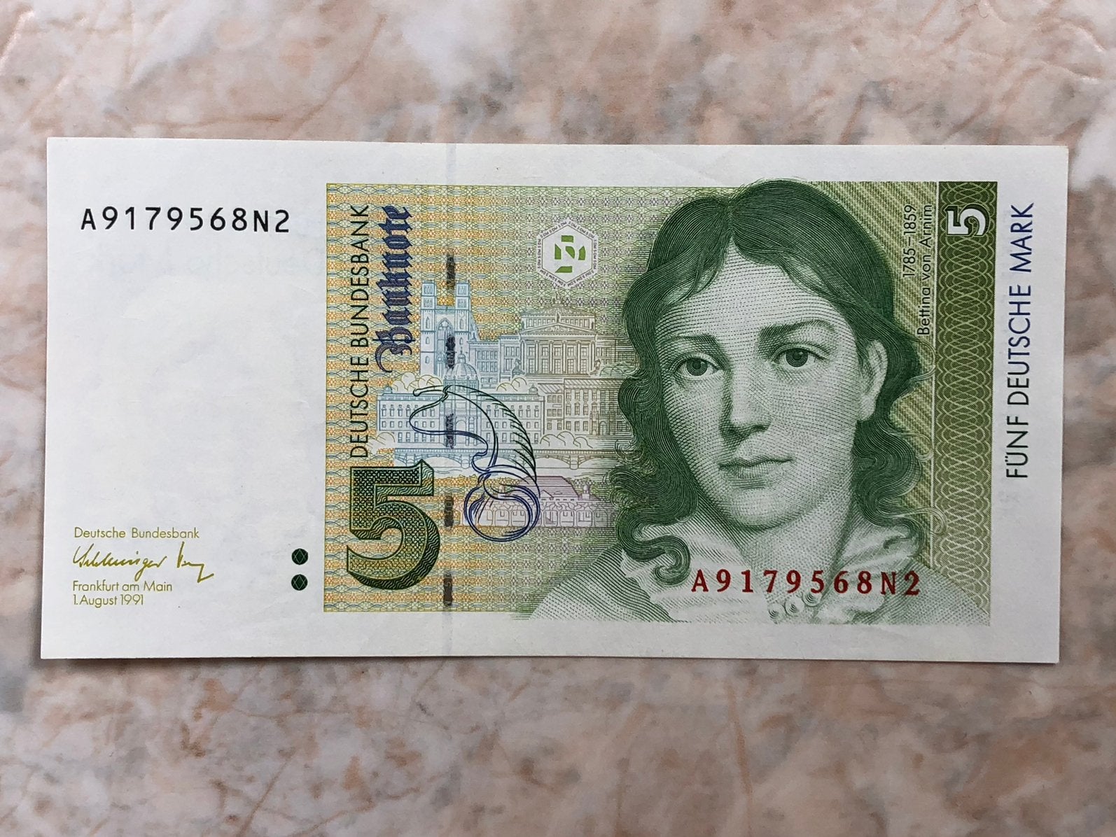 5 mark 1991, Duitsland., Verzenden, Duitsland, Los biljet