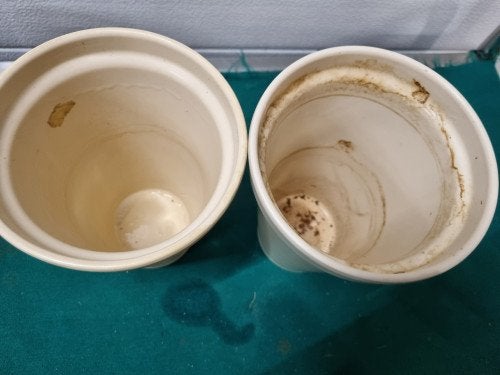 Bloempotten vaas model creme kleurig, Ophalen of Verzenden, 'T Olde Gre-j, Info@toldegrej.nl, Endepoelstraat 20f Didam