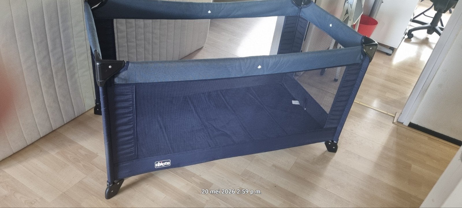 Handig op vakantie: Chicco campingbedje/box - Donkerblauw, Kinderen en Baby's, Boxen, Ophalen