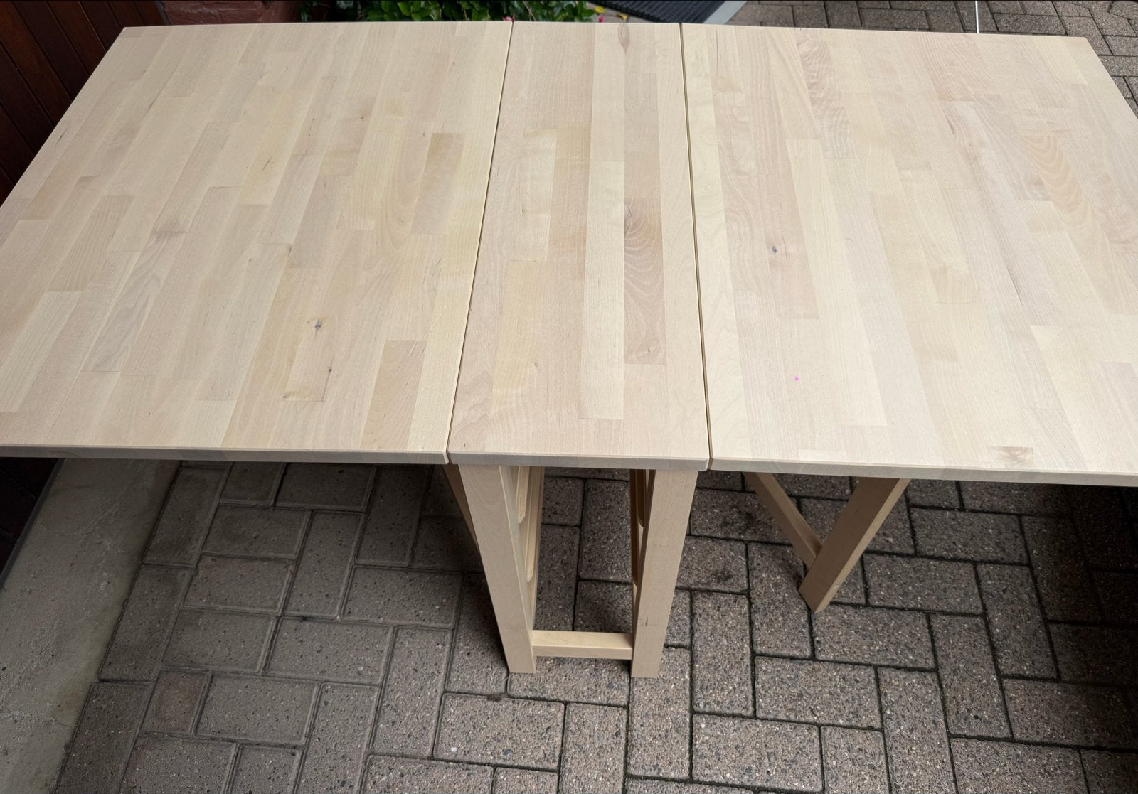 Uitschuifbare eettafel/bureau van licht berken hout, Huis en Inrichting, Ophalen, 50 tot 100 cm, Zo goed als nieuw, Vijf personen of meer