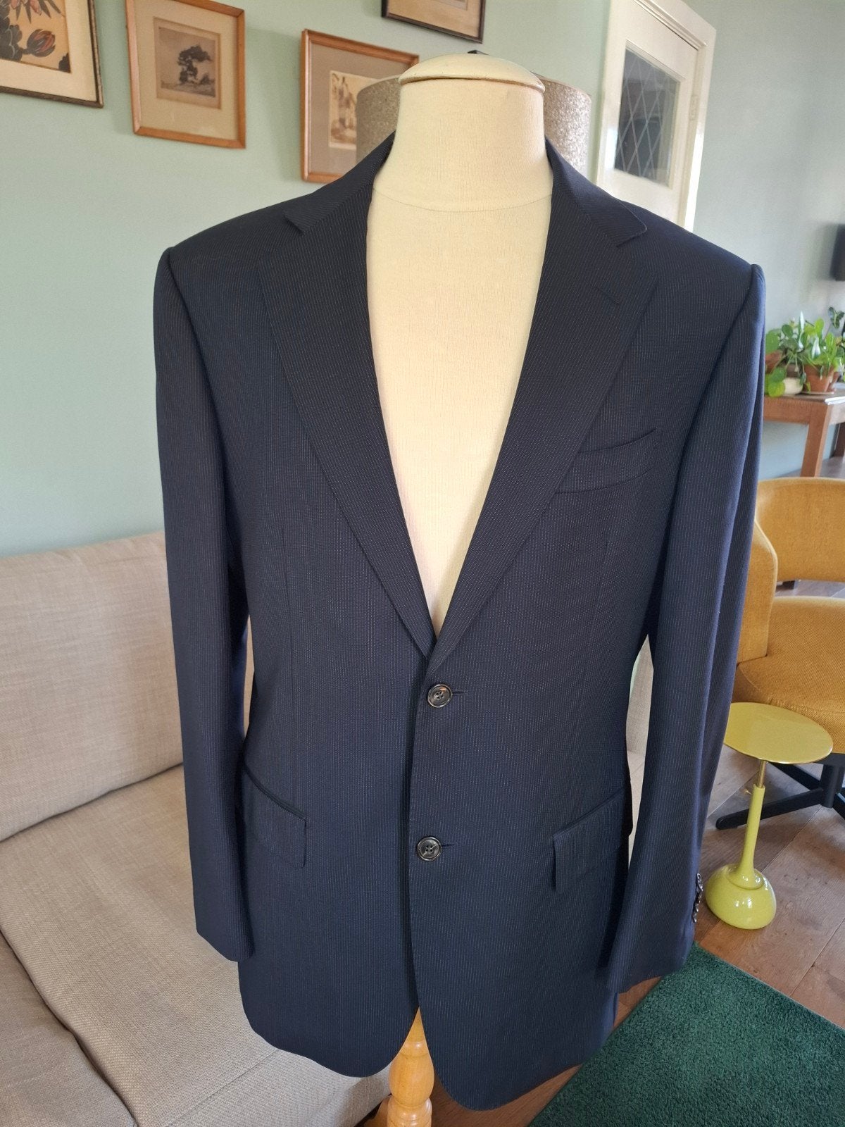 prachtige donkerblauwe blazer van Suitsupply maat 98, Maat 52/54 (L), Blauw, Ophalen of Verzenden, Zo goed als nieuw
