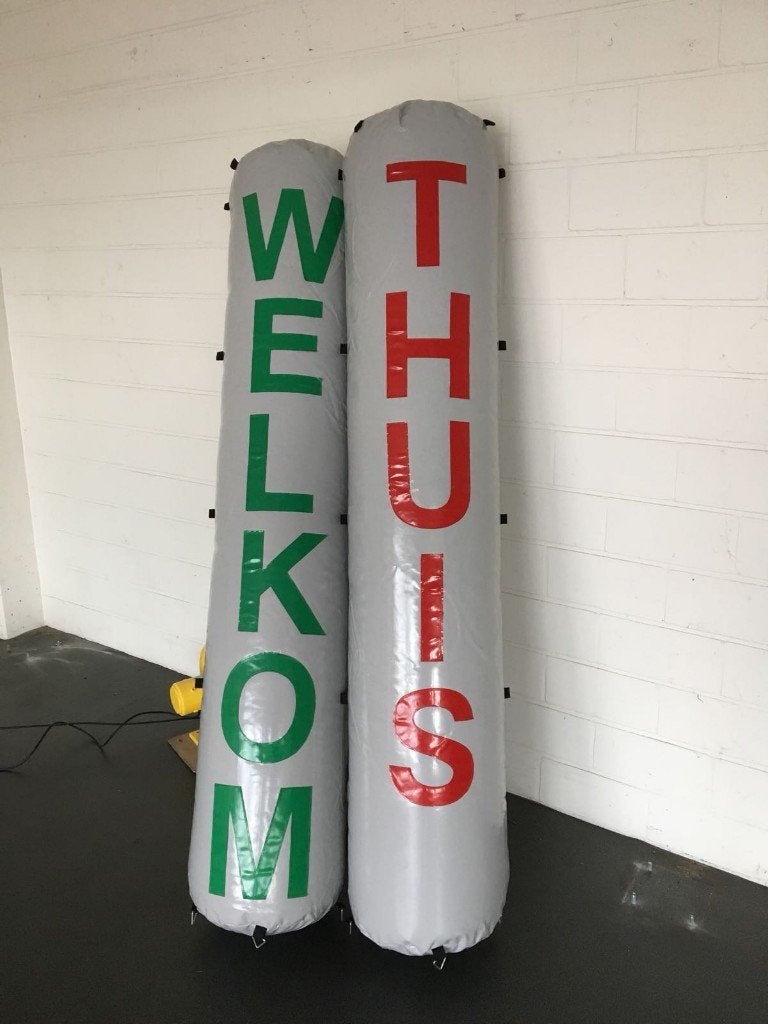 Welkom Thuis Opblaasfiguur te koop, Ophalen, Gebruikt, Overige
