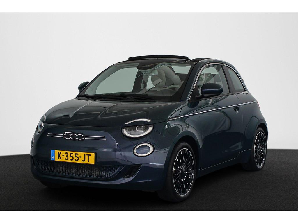 Fiat 500C La Prima 42 kWh Stoelverwarming Achteruitrijcamera, Auto's, Fiat, Automaat, Gebruikt, 118 pk, Cabriolet