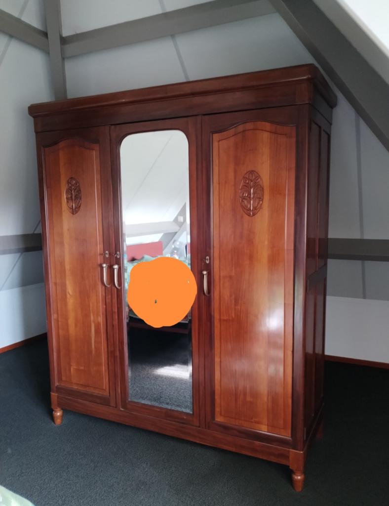 Art deco mahonie massief complete slaapkamer, 7-delig, Ophalen