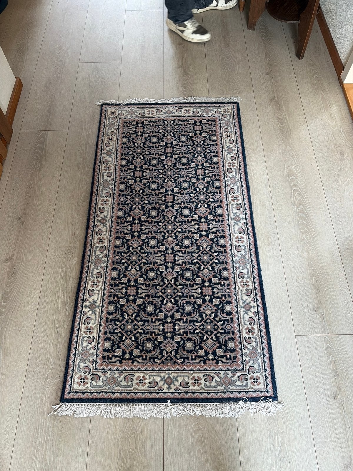 Prachtig Perzisch tapijt met traditioneel patroon, Ophalen, 100 tot 150 cm, Blauw, 50 tot 100 cm