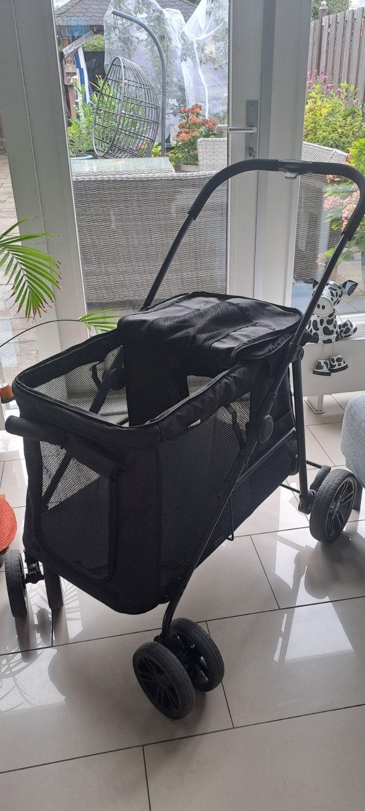 PawHut Hondenbuggy zwart, opvouwbaar met kussen, voor honden, Dieren en Toebehoren, Honden-accessoires, Overige merken, Ophalen