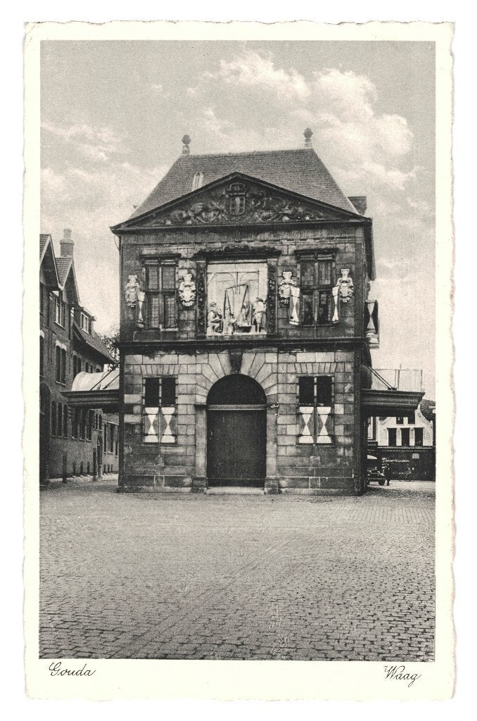 940652	Gouda	Waag	1940	Gelopen met Postzegel, Ophalen of Verzenden, 1940 tot 1960, Gelopen, Zuid-Holland