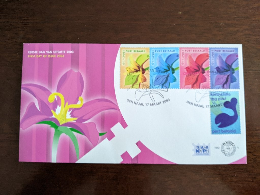 NL 2003 FDC PBZ6 SERIE LELIES en WALVIS, Verzenden, Onbeschreven, Nederland