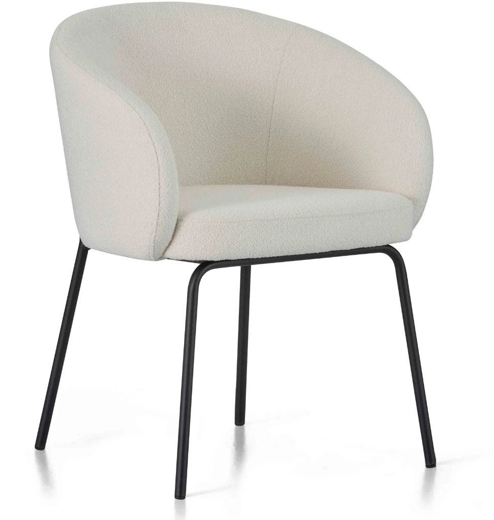 Montel Eetkamerstoel Tune, Ophalen, Wit, Nieuw, Vijf, Zes of meer stoelen