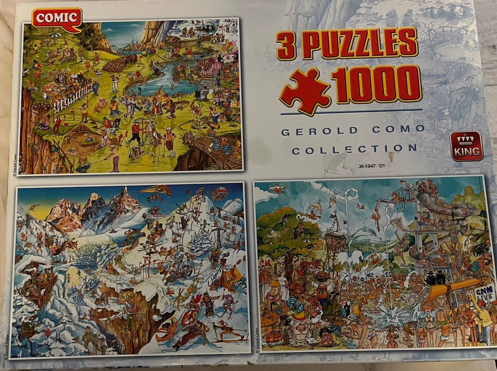 3 puzzels in 1 dois (1000 stukjes), Ophalen, 500 t/m 1500 stukjes, Zo goed als nieuw