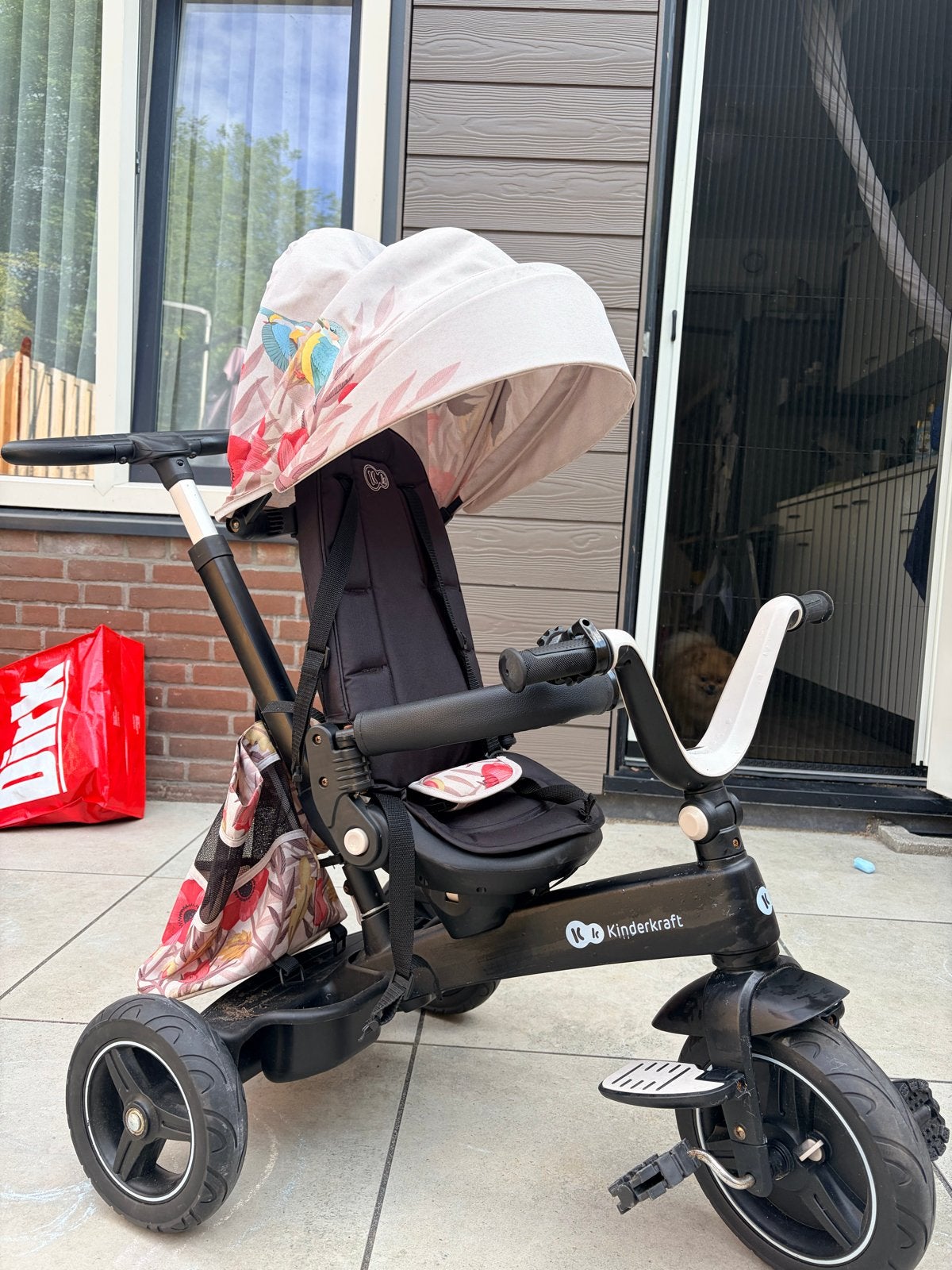 Kinderkraft driewieler met zonnekap en verstelbare rugleunin, Kinderen en Baby's, Buggy's, Ophalen, Gebruikt, Overige merken, Verstelbare rugleuning