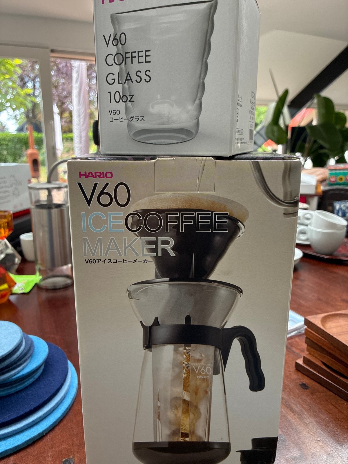 Hario V60 Ice Coffee Maker & Coffee Glass, Witgoed en Apparatuur, Gemalen koffie, Ophalen of Verzenden, 2 tot 4 kopjes, Koffiemachine