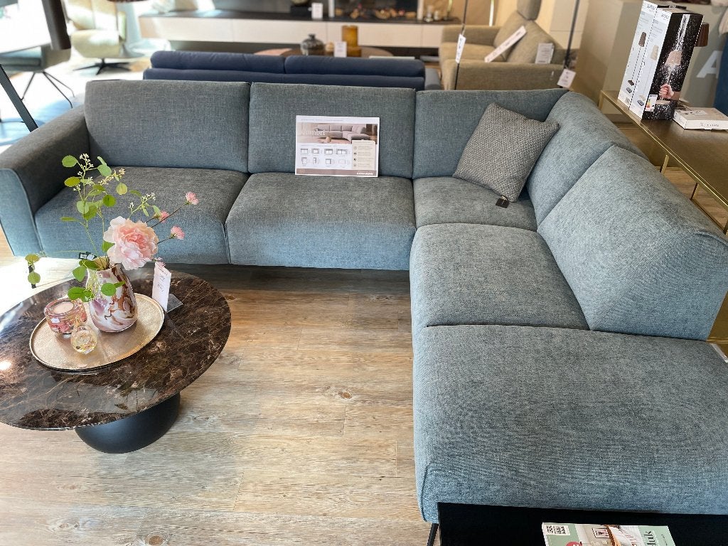 Cambri Hoekbank 281x253 cm | Blauw/Teal | SALE €1995, Ophalen, Nieuw
