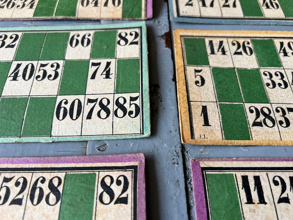 10 x OUDE BINGOKAARTEN, Ophalen of Verzenden
