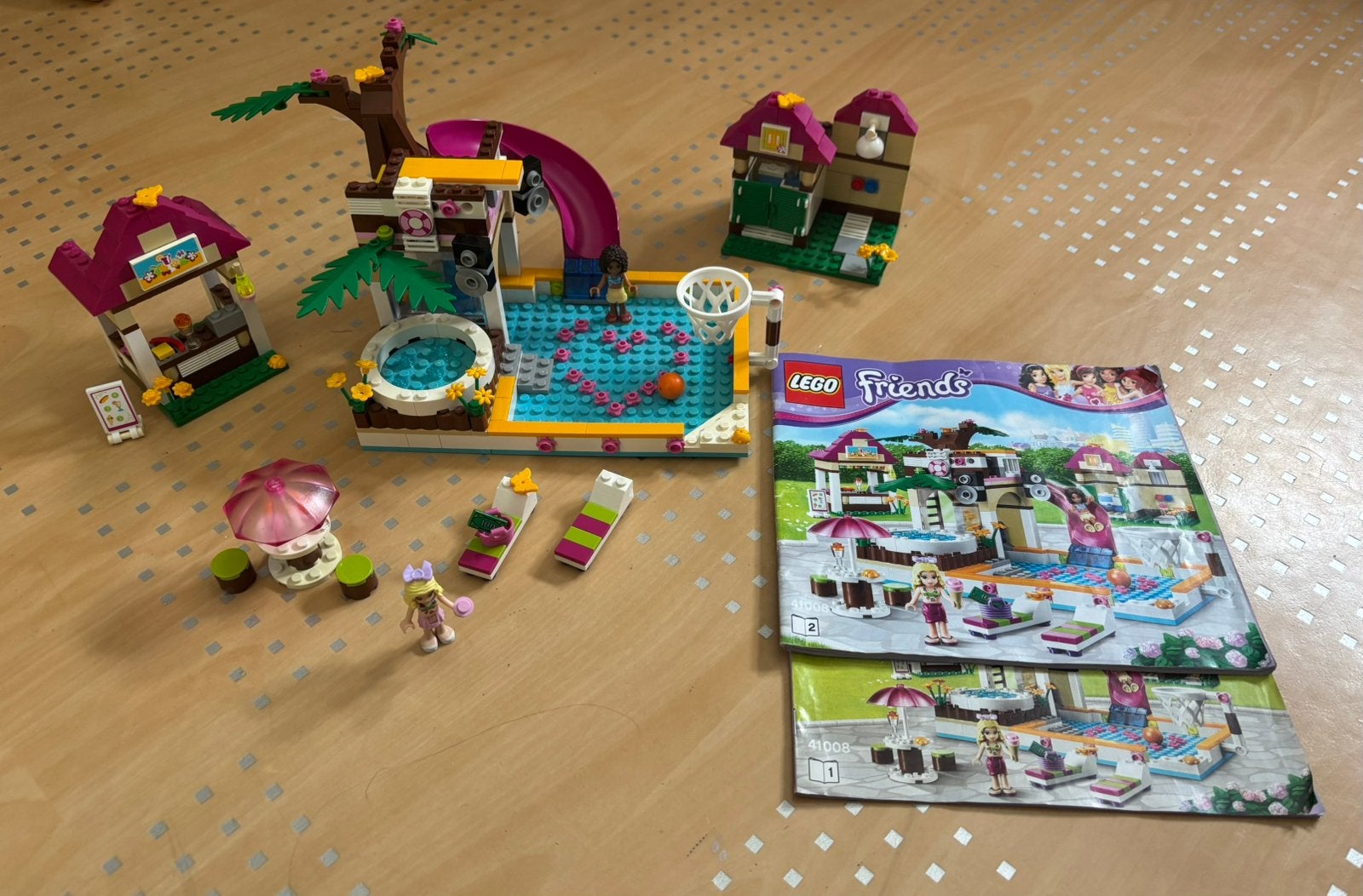 LEGO friends zwembad complete set + instructies, Ophalen of Verzenden, Zo goed als nieuw