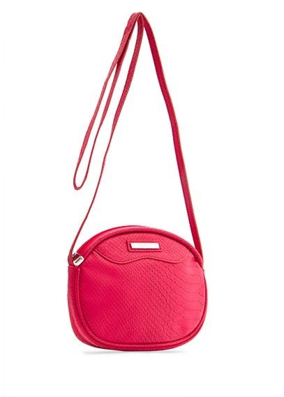 Mango fuchsia roze schoudertas crossbody crossover tas rond, Ophalen of Verzenden, Nieuw, Roze