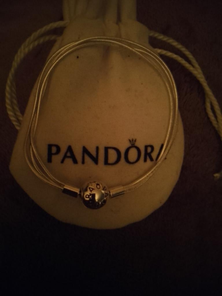 Prachtige Pandora armband maat 18, Ophalen of Verzenden, Zo goed als nieuw, Met bedels of kralen, Zilver