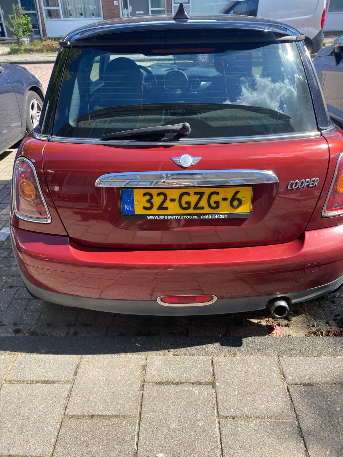 Mini 1.6 Cooper 2007 Rood, Auto's, Mini, Voorwielaandrijving, 4 cilinders, 4 stoelen, Leder en Stof