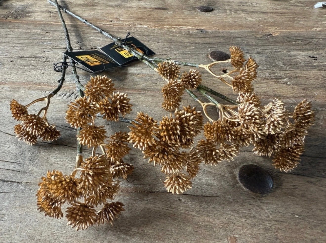PTMD Kunsttakken Goudkleurig - Set van 2, Huis en Inrichting, Woonaccessoires | Kunstplanten en Kunstbloemen, Ophalen, Binnen