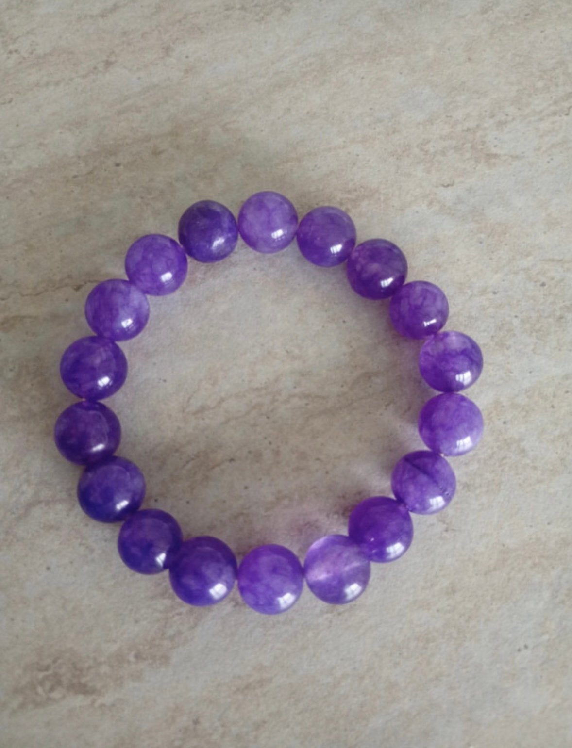 Amethist armband, Sieraden, Tassen en Uiterlijk, Armbanden, Ophalen of Verzenden, Zo goed als nieuw, Paars, Overige materialen