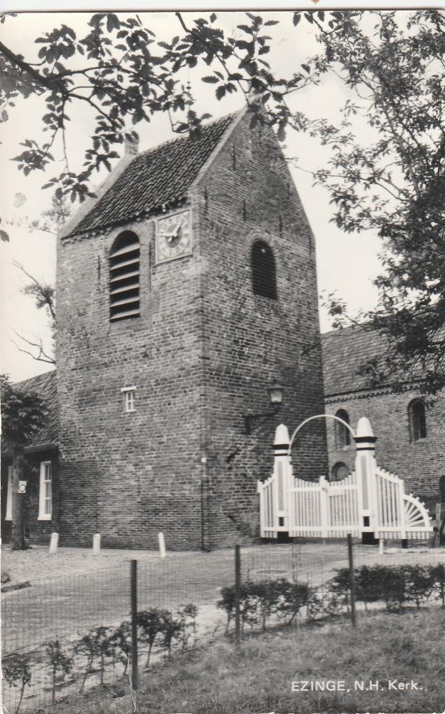 ezinge- n.h. kerk, Verzamelen, Ansichtkaarten | Nederland, Verzenden, 1940 tot 1960, Friesland