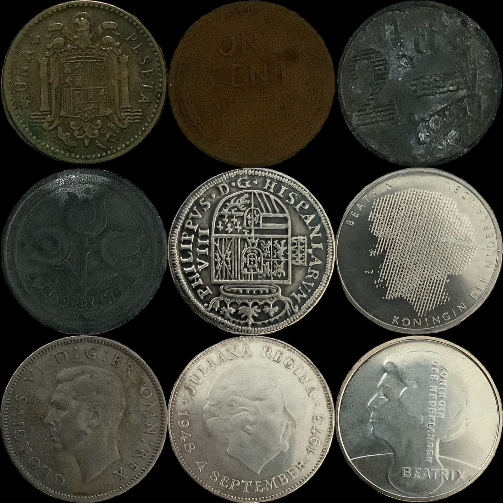 verzameling munten zilver + diverse landen 1590 1940 1941, Ophalen, Nederland en Buitenland, Munten en Bankbiljetten
