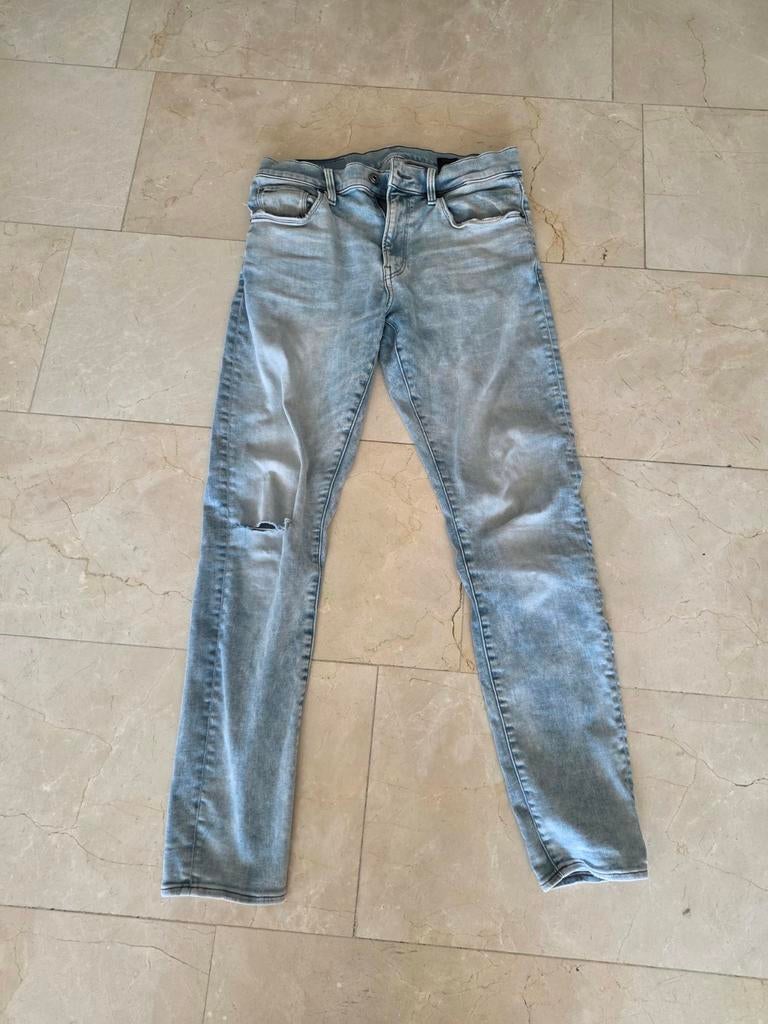 G-Star RAW Jeans - Lichtblauw met lichte beschadiging, Blauw, Ophalen of Verzenden, W30 - W32 (confectie 38/40), Gedragen