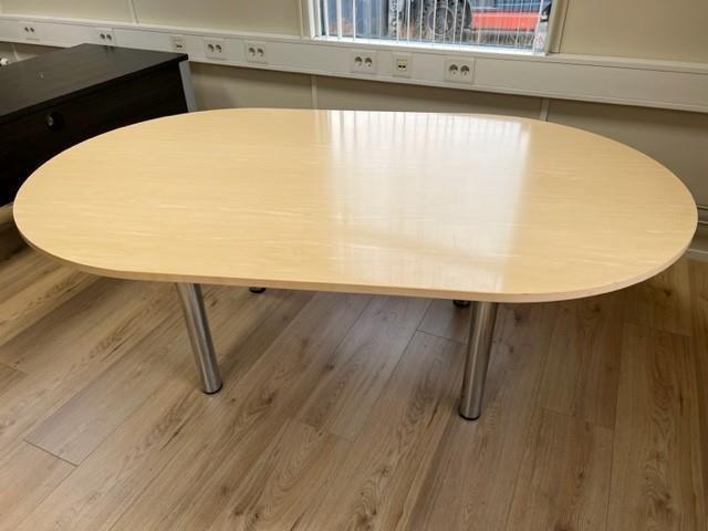 2100. Kantinetafel / vergadertafel / ovale tafel, Huis en Inrichting, Ophalen, 100 tot 150 cm, 200 cm of meer, Zo goed als nieuw