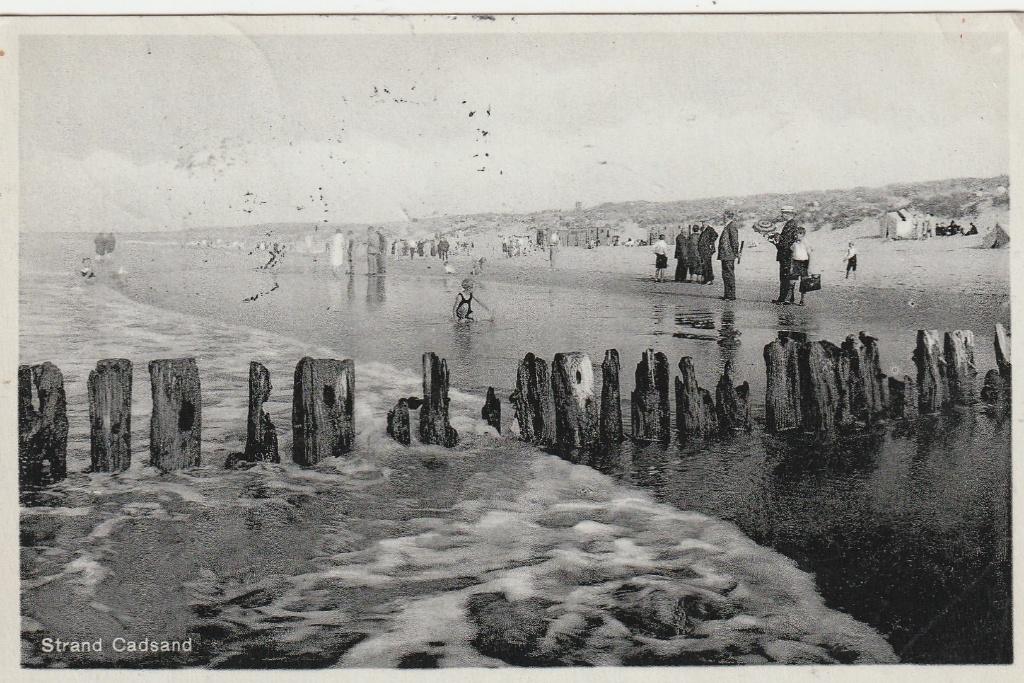 Cadzand (Zld.) - Strand Cadzand, ca. 1937., Ophalen of Verzenden, 1920 tot 1940, Gelopen, Zeeland