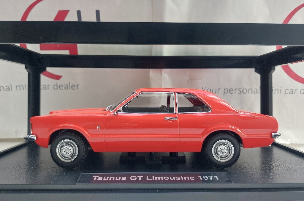 KK-Scale 1:18 Ford Taunus GT Limousine 1971 rood nieuw, Ophalen of Verzenden, Nieuw, Auto, Overige merken
